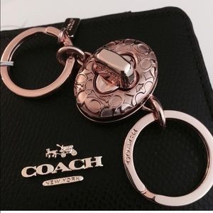 Rose Gold Coach Key Chain